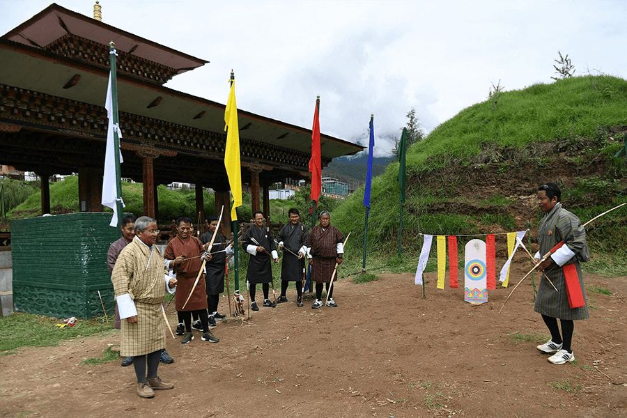 Bhutan Customs During the Archery Tournament