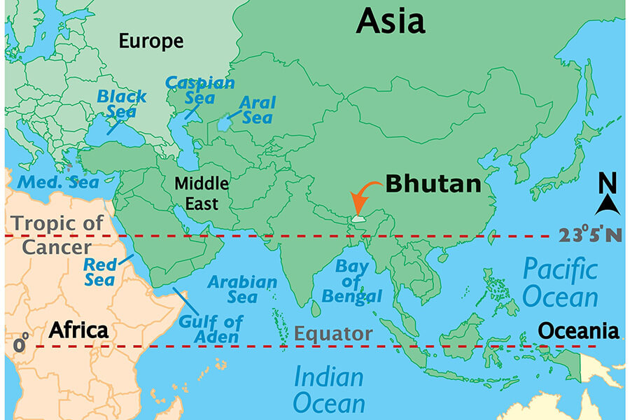 Bhutan Map Location
