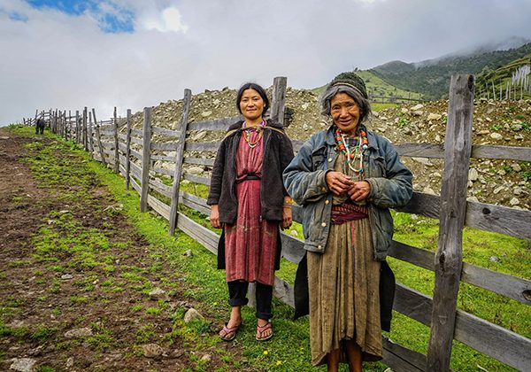 Local ethnic women in Merak Bhutan - bhutan tours