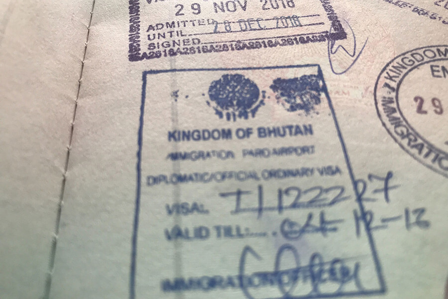 Visa to Bhutan