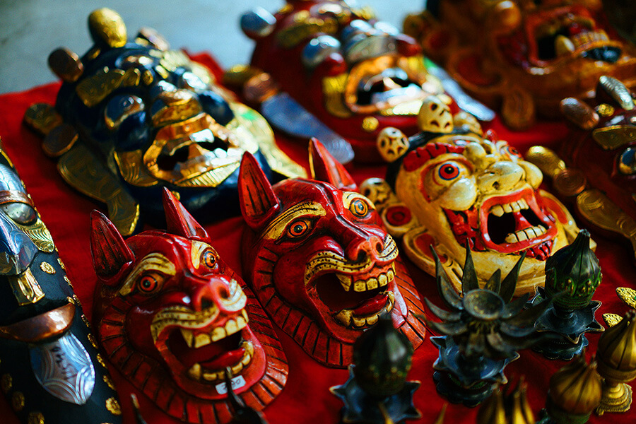 Bhutan Souvenirs - Colorful Masks