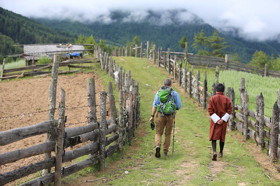 Bhutan people live their lives without pollution