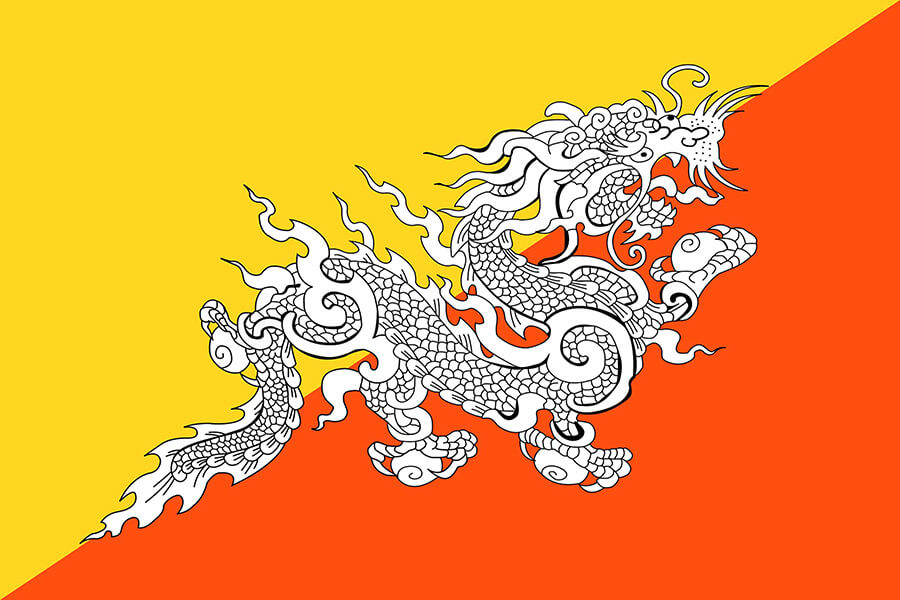 Bhutan National Flag Second Version