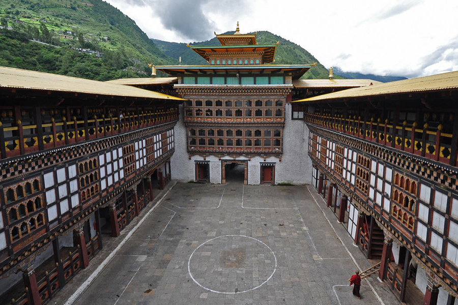 The courtyard from the north