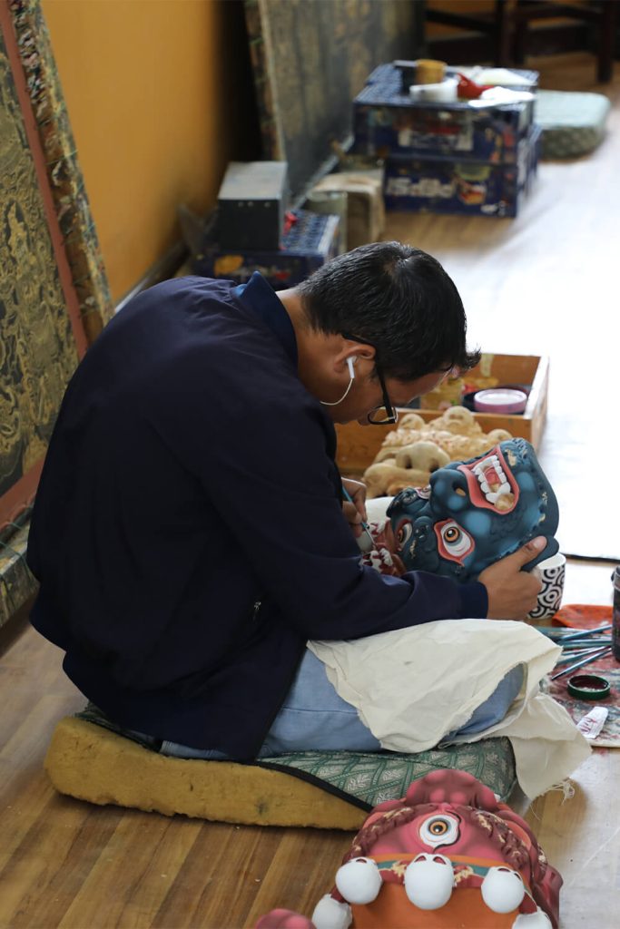 Local Experts Customize Bhutan Masks