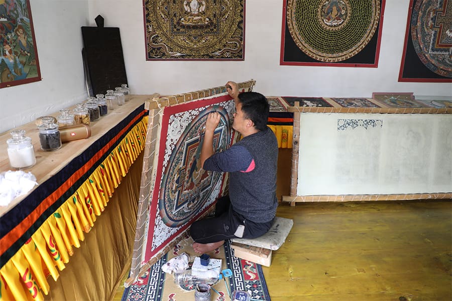 Discover Thangka Art in Tours to Bhutan