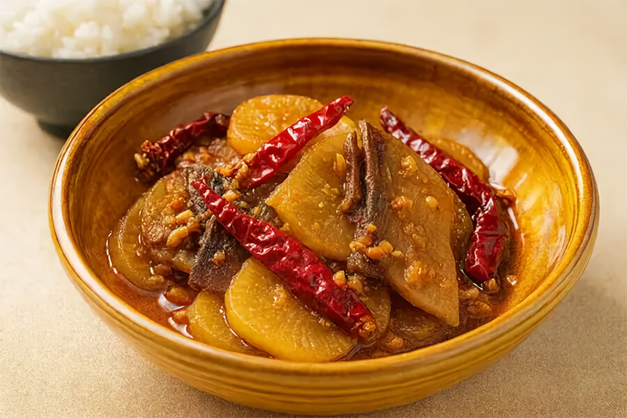 Phak sha pa - dishes in bhutan tours