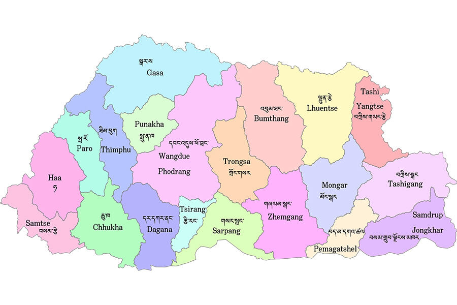 Bhutan Map