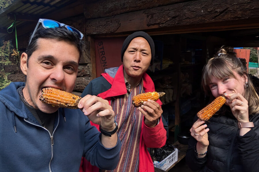 farmhouse lunch with locals - bhutan trips