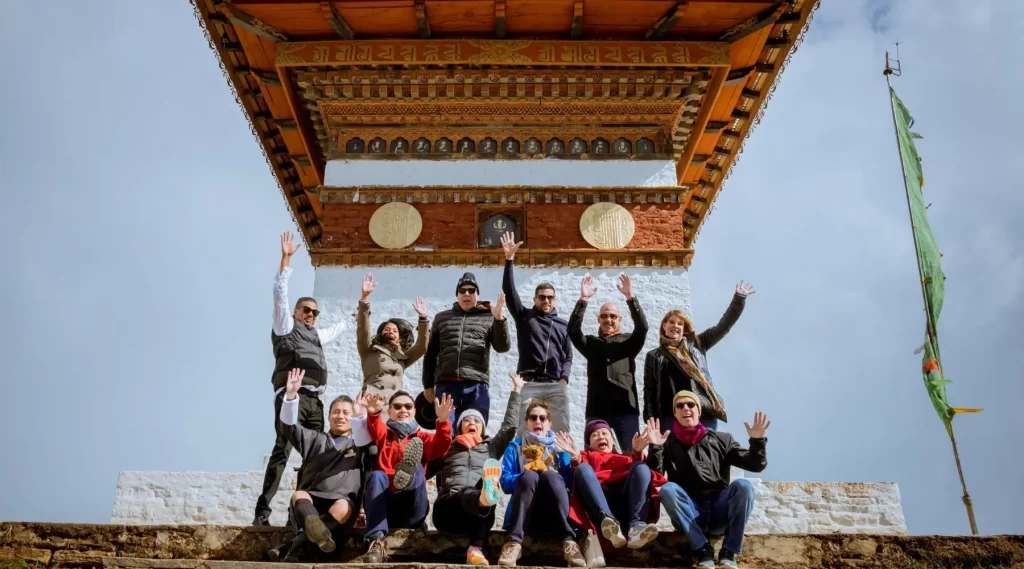 happy customers with our bhutan travel packages