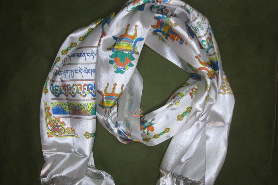 Khata Traditional Ceremonial Bhutanese Scarf